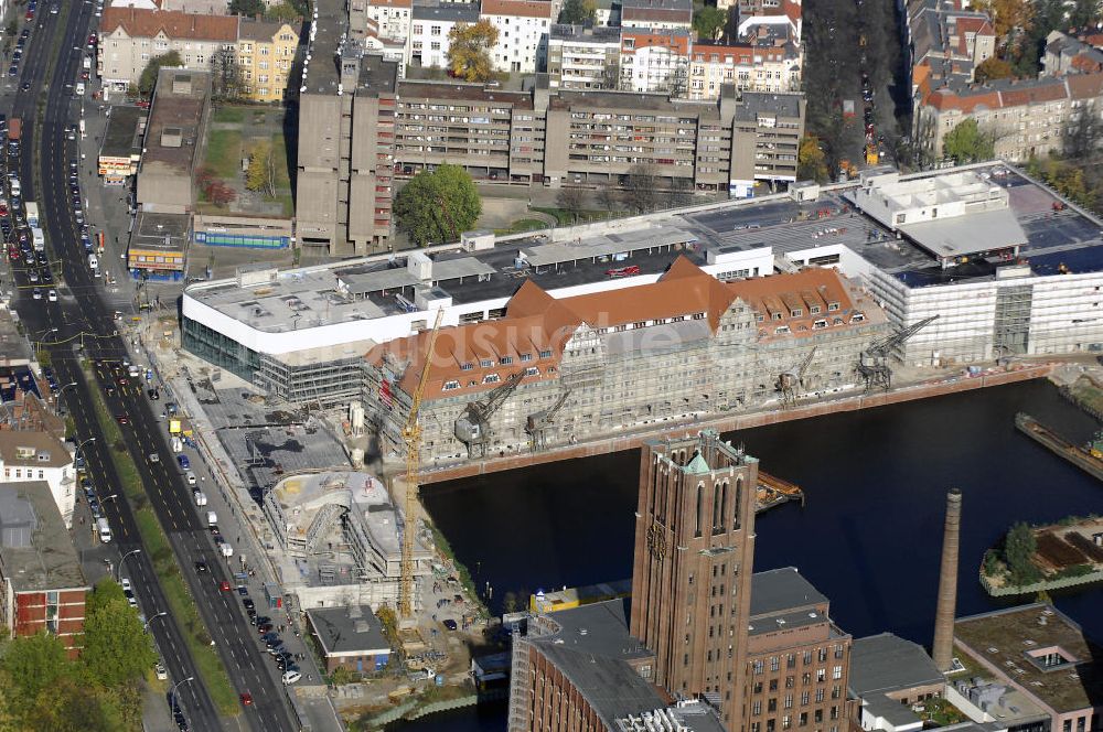 Luftaufnahme Berlin - Umgestaltung des Tempelhofer Hafens in Berlin