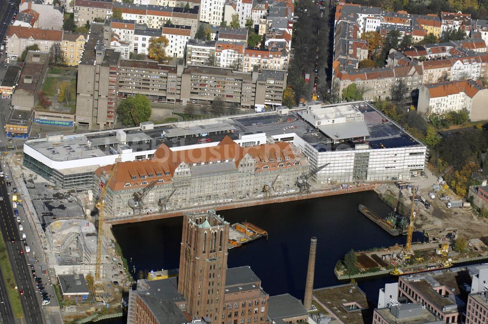 Berlin von oben - Umgestaltung des Tempelhofer Hafens in Berlin