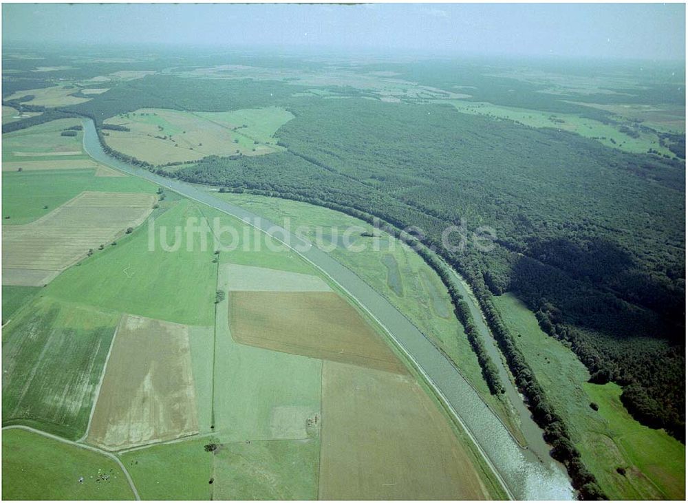 Luftbild Burg - Umleitung bei Parchau