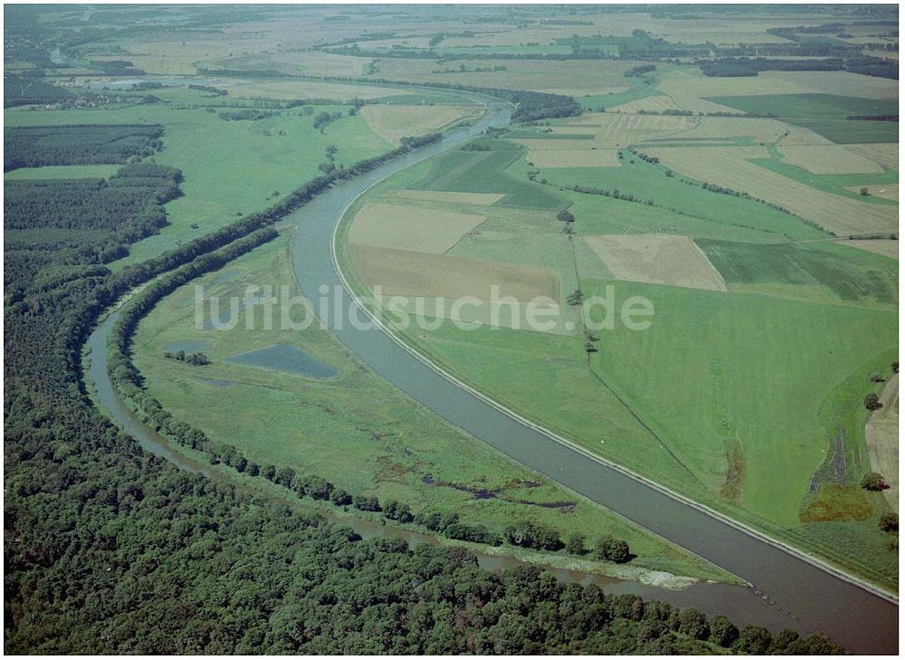 Burg von oben - Umleitung bei Parchau