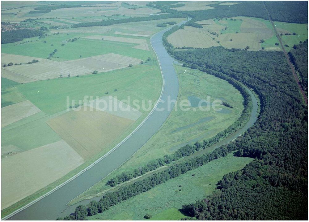 Luftaufnahme Burg - Umleitung bei Parchau