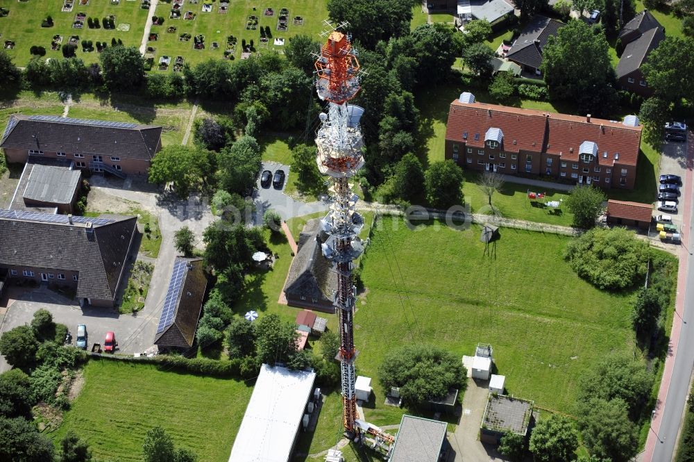 Luftbild Garding - Umsetzer / Sendemast Garding / Eiderstedt