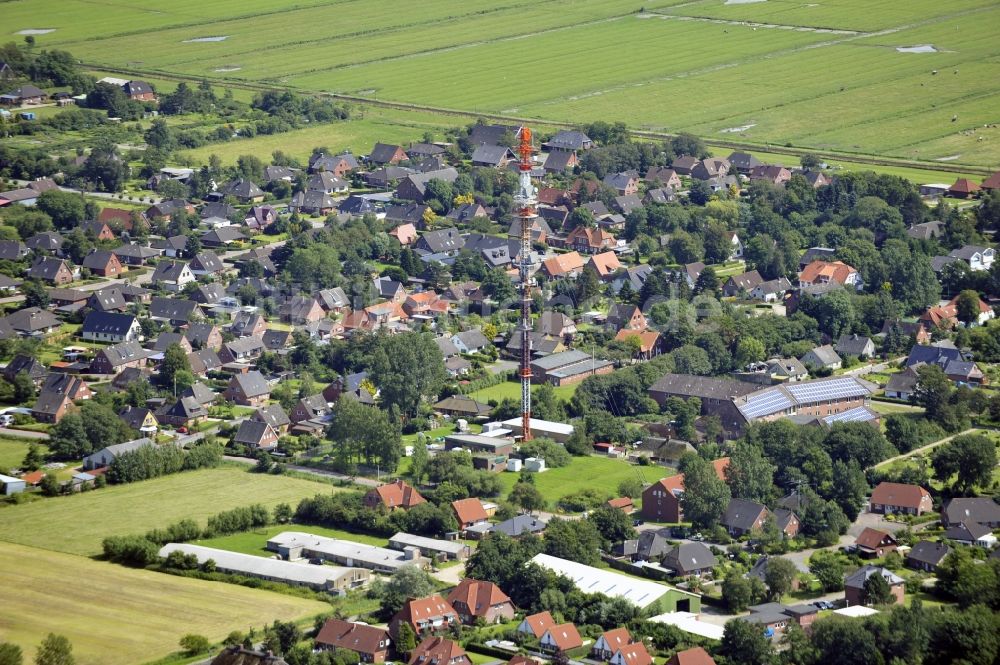 Luftaufnahme Garding - Umsetzer / Sendemast Garding / Eiderstedt