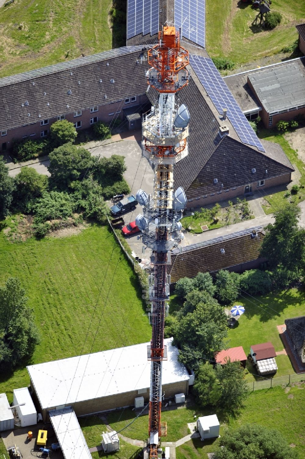 Luftbild Garding - Umsetzer / Sendemast Garding / Eiderstedt