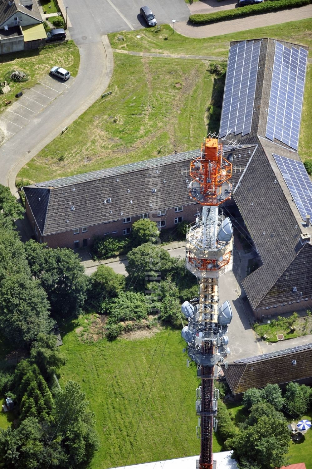 Luftaufnahme Garding - Umsetzer / Sendemast Garding / Eiderstedt