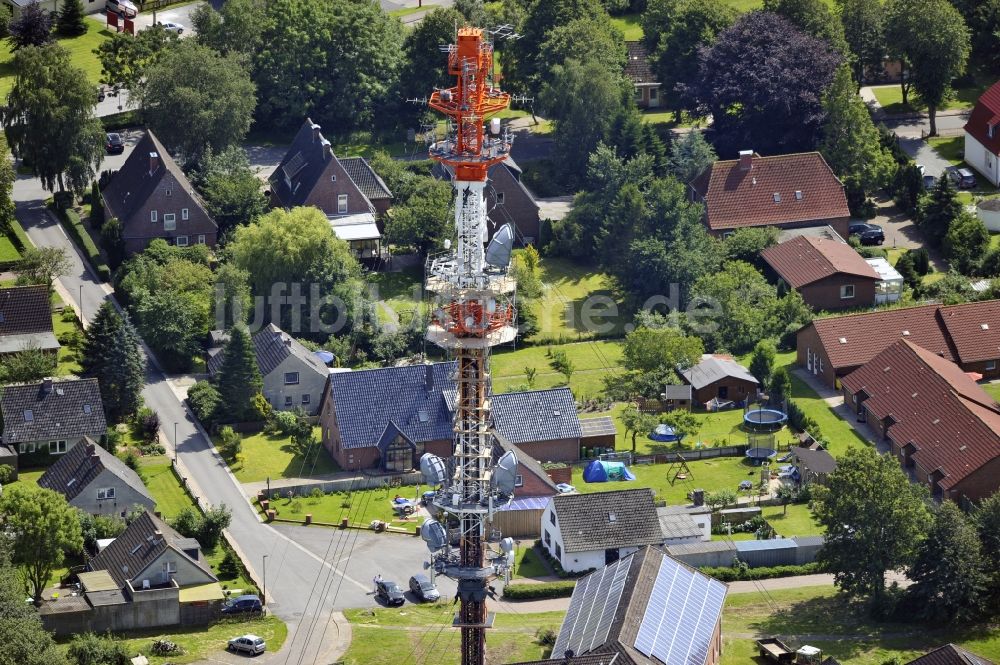 Luftbild Garding - Umsetzer / Sendemast Garding / Eiderstedt