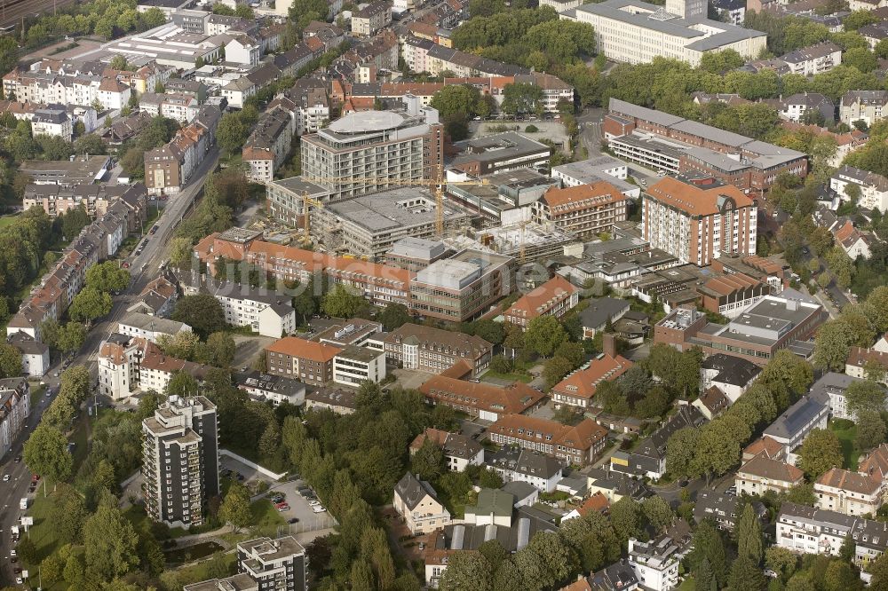 Bochum aus der Vogelperspektive: Unfallkrankenhaus des Berufsgenossenschaftliches Universitaetsklinikum Bergmannsheil in Bochum im Bundesland Nordrhein-Westfalen