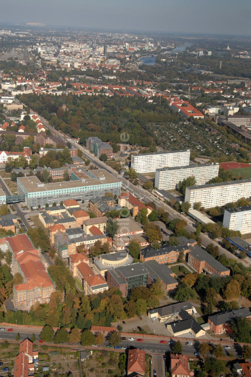 Magdeburg von oben - Uniklinik Magdeburg