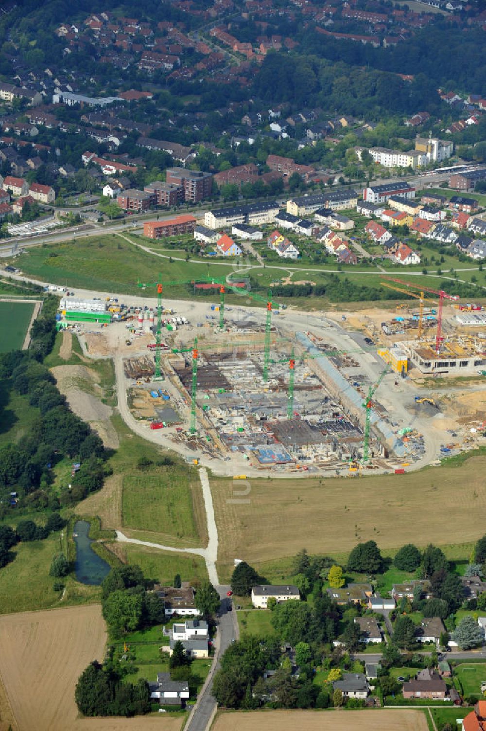 Bielefeld aus der Vogelperspektive: Universität Bielefeld Bau von Fachhochschule und Forschungsgebäude