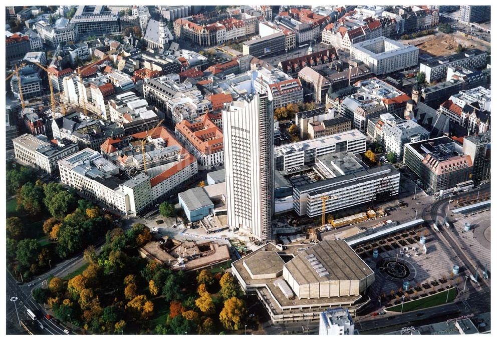 Luftbild Leipzig - Universität Leipzig mit dem Gewandhaus in Leipzig / Sachsen.