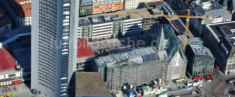 Luftaufnahme Leipzig - Universitäts-Baustelle in Leipzig