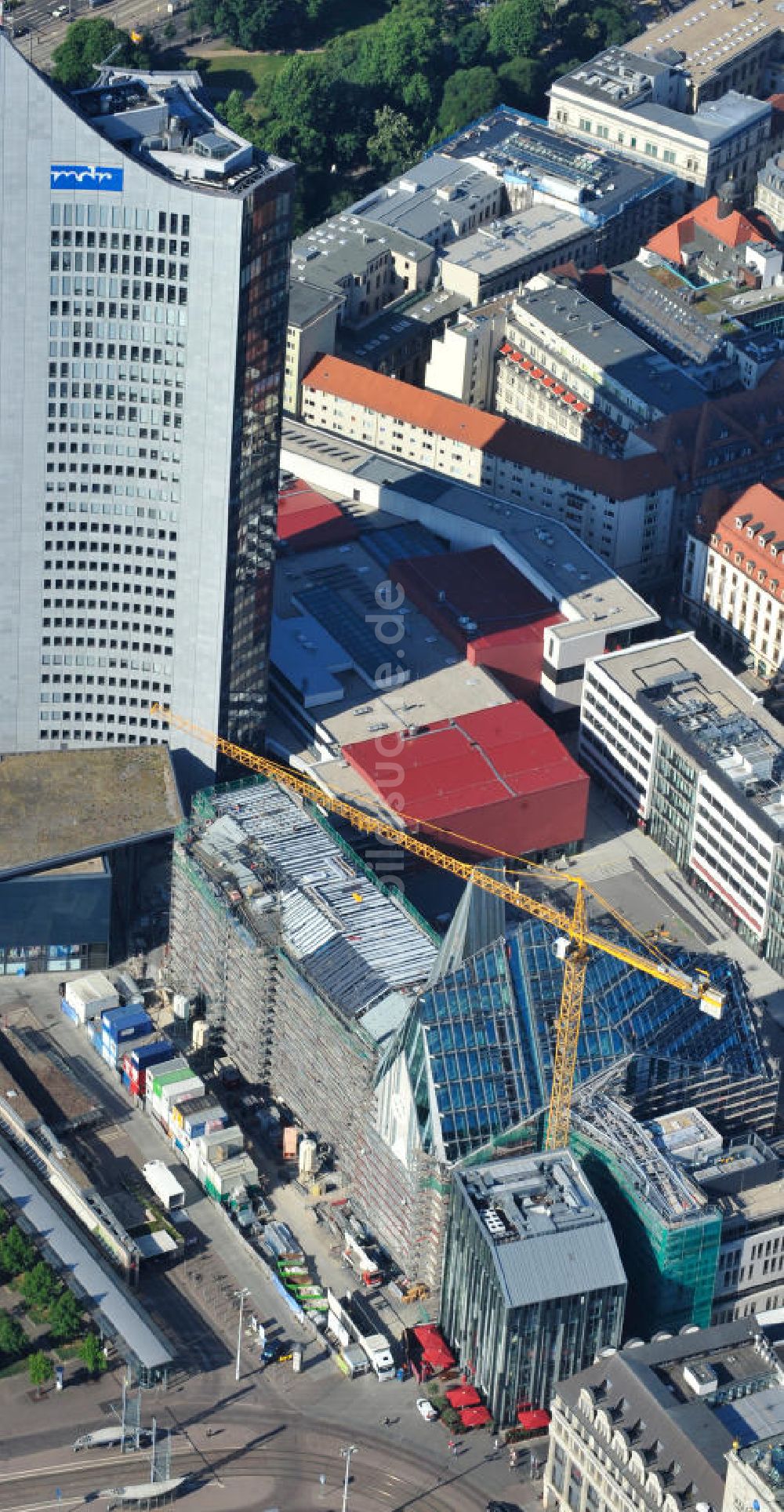 Luftaufnahme Leipzig - Universitäts-Baustelle in Leipzig