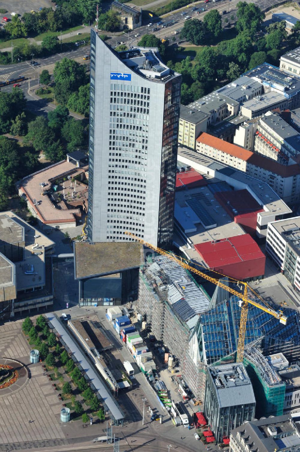 Leipzig von oben - Universitäts-Baustelle in Leipzig