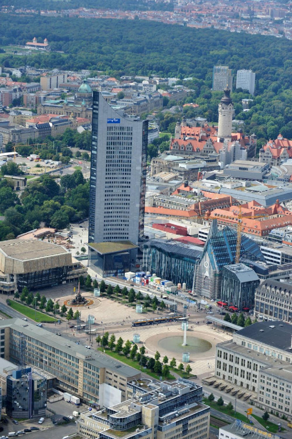 Luftaufnahme Leipzig - Universitäts-Baustelle in Leipzig