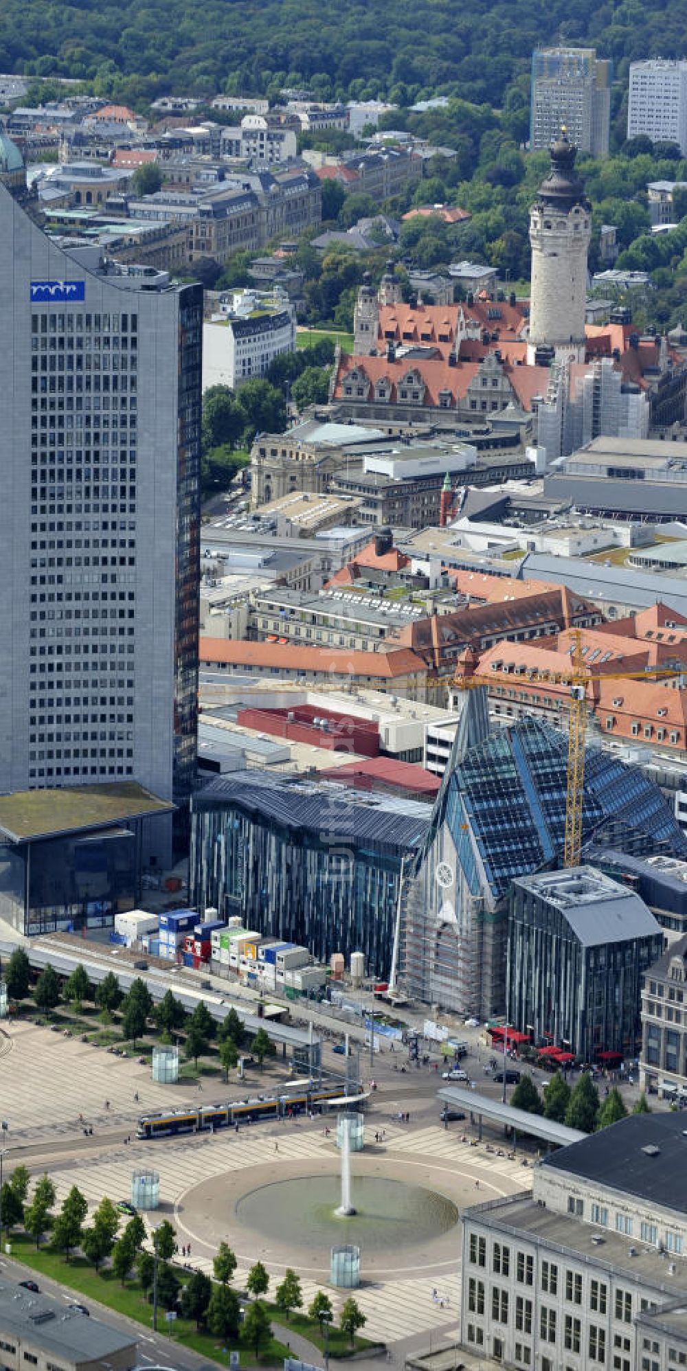 Leipzig von oben - Universitäts-Baustelle in Leipzig