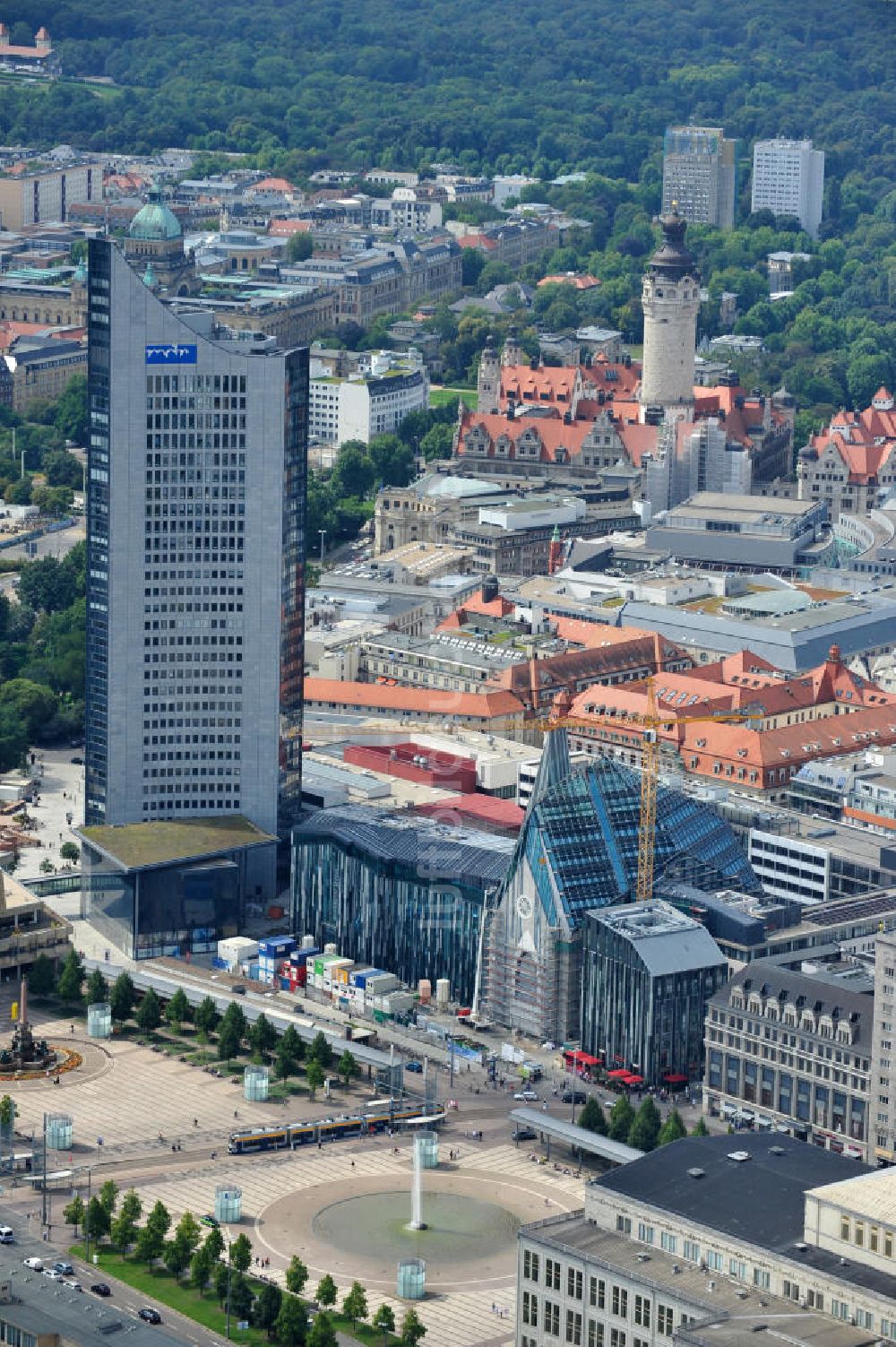 Leipzig aus der Vogelperspektive: Universitäts-Baustelle in Leipzig