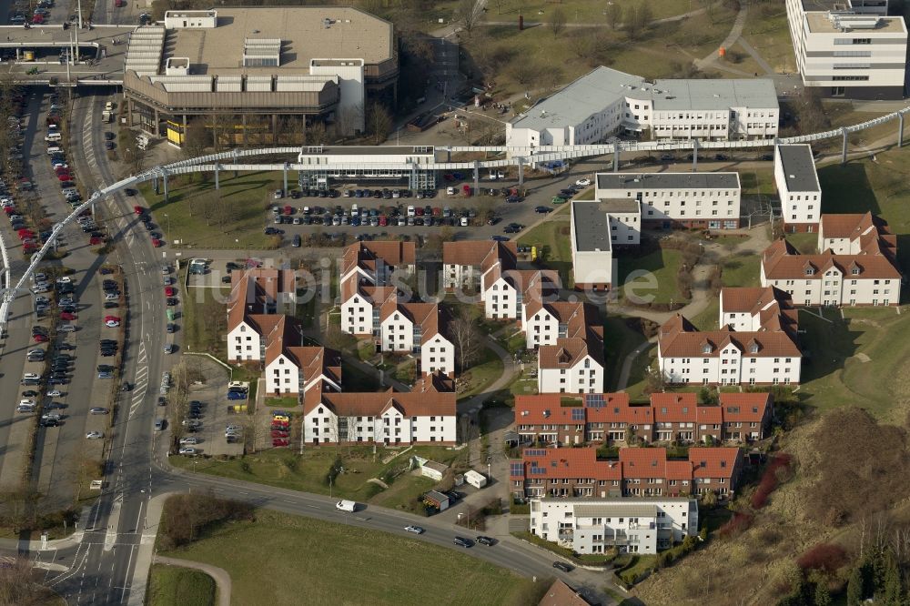 Dortmund von oben - Universitätsbibliothek in Dortmund im Bundesland Nordrhein-Westfalen