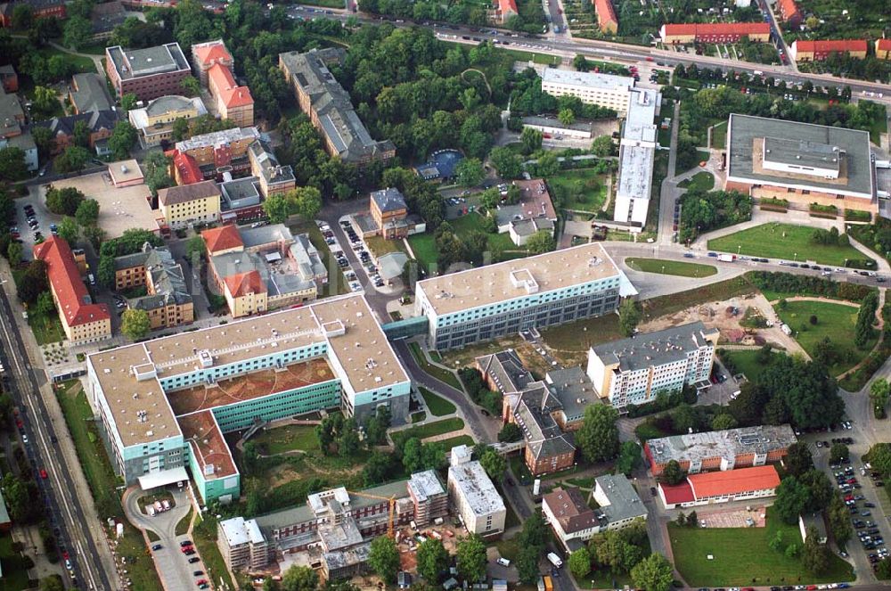 Magdeburg(Sachsen-Anhalt) von oben - Universitätsklinik für Dermatologie und Venerologie in Magdeburg