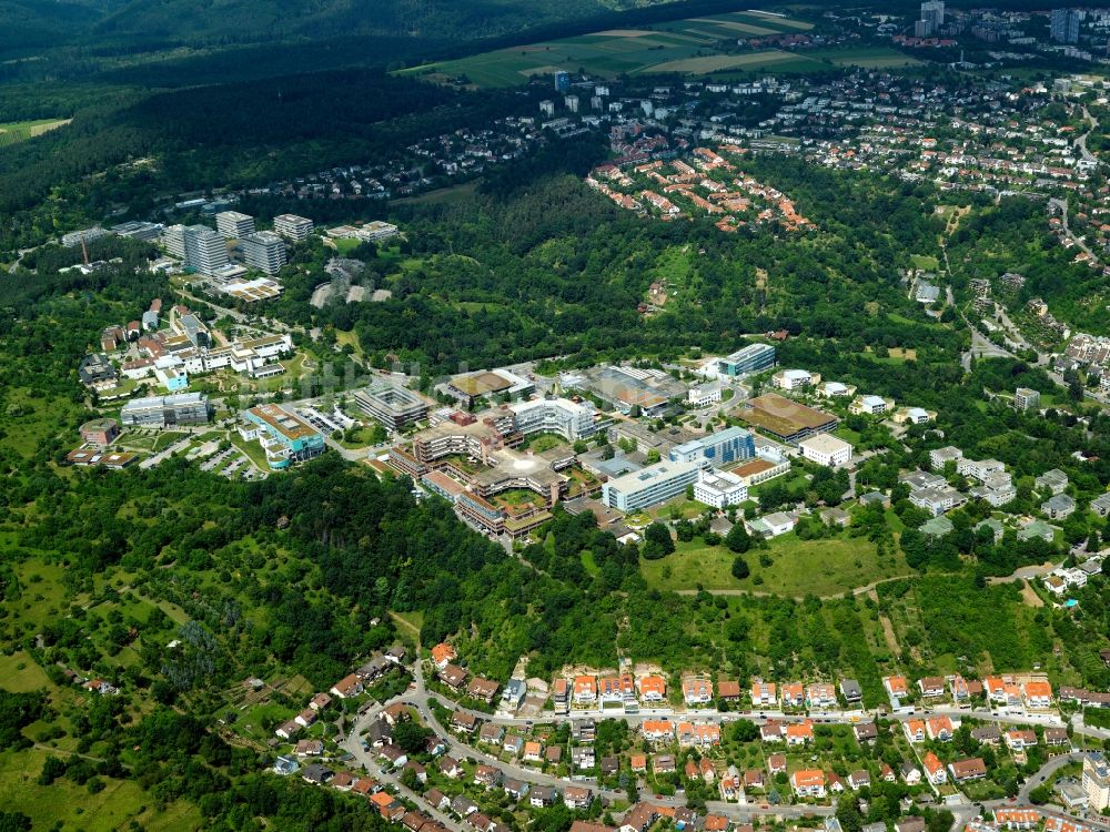 Tübingen von oben - Universitätskliniken Berg Tübingen im Bundesland Baden-Württemberg