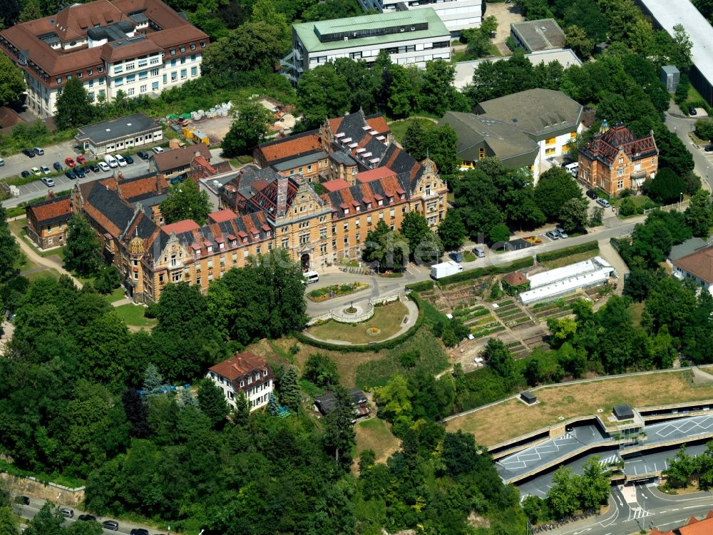 Tübingen aus der Vogelperspektive: Universitätskliniken Tal des Universitätsklinikums Tübingen im Bundesland Baden-Württemberg