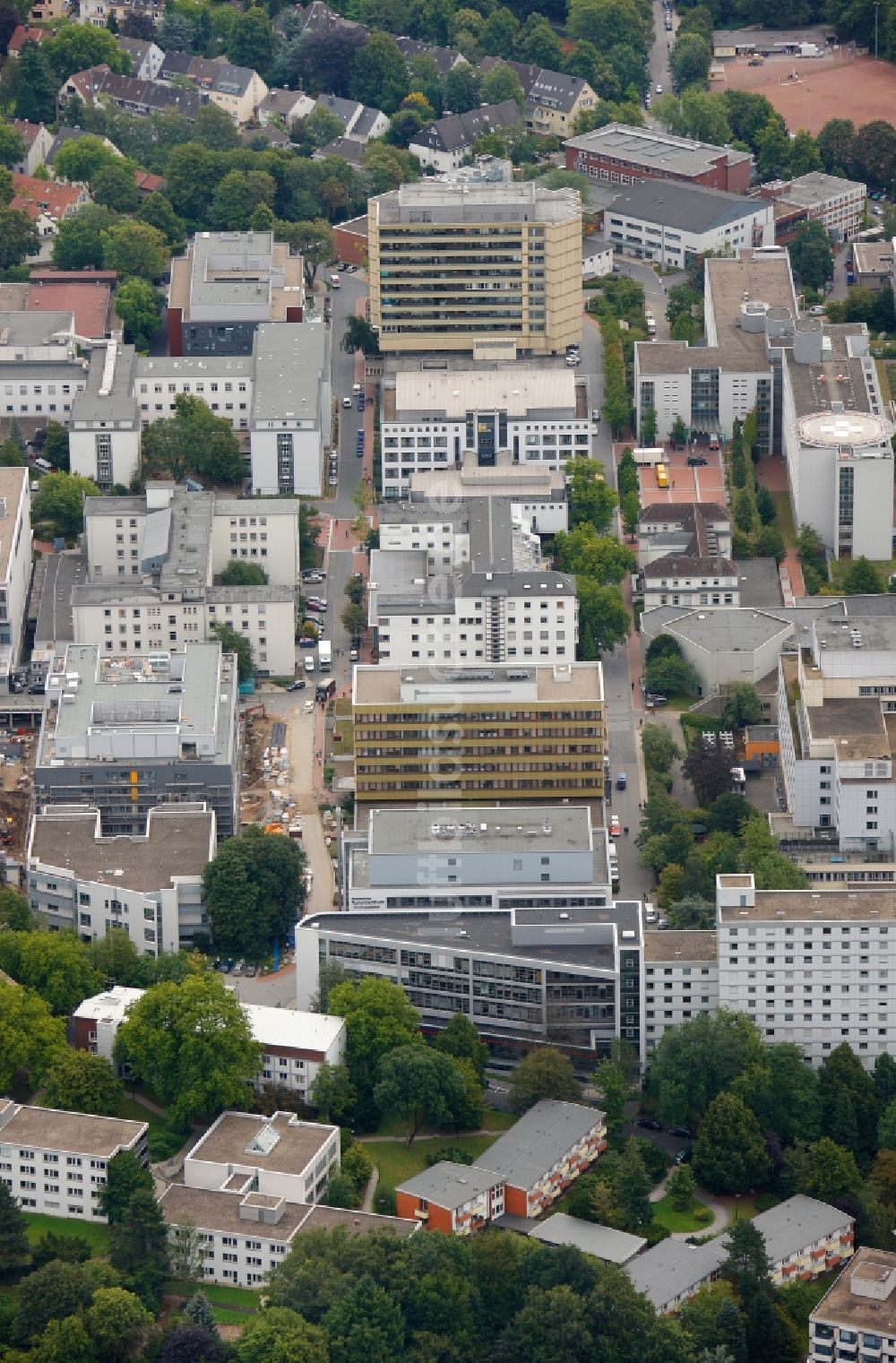 Luftbild Essen - Universitätsklinikum Essen im Bundesland Nordrhein-Westfalen