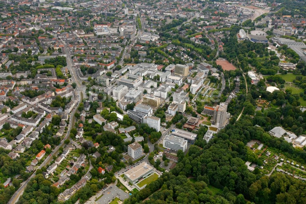 Essen von oben - Universitätsklinikum Essen im Bundesland Nordrhein-Westfalen