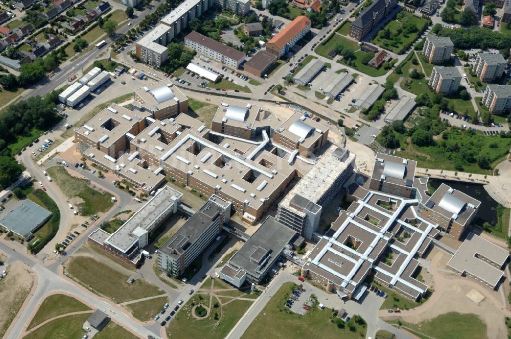 Greifswald aus der Vogelperspektive: Universitätsklinikum / university hospital Greifswald MV