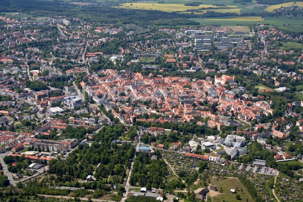 Luftaufnahme Freiberg - Universitätsstadt Freiberg in Mittelsachsen, Bundesland Sachsen