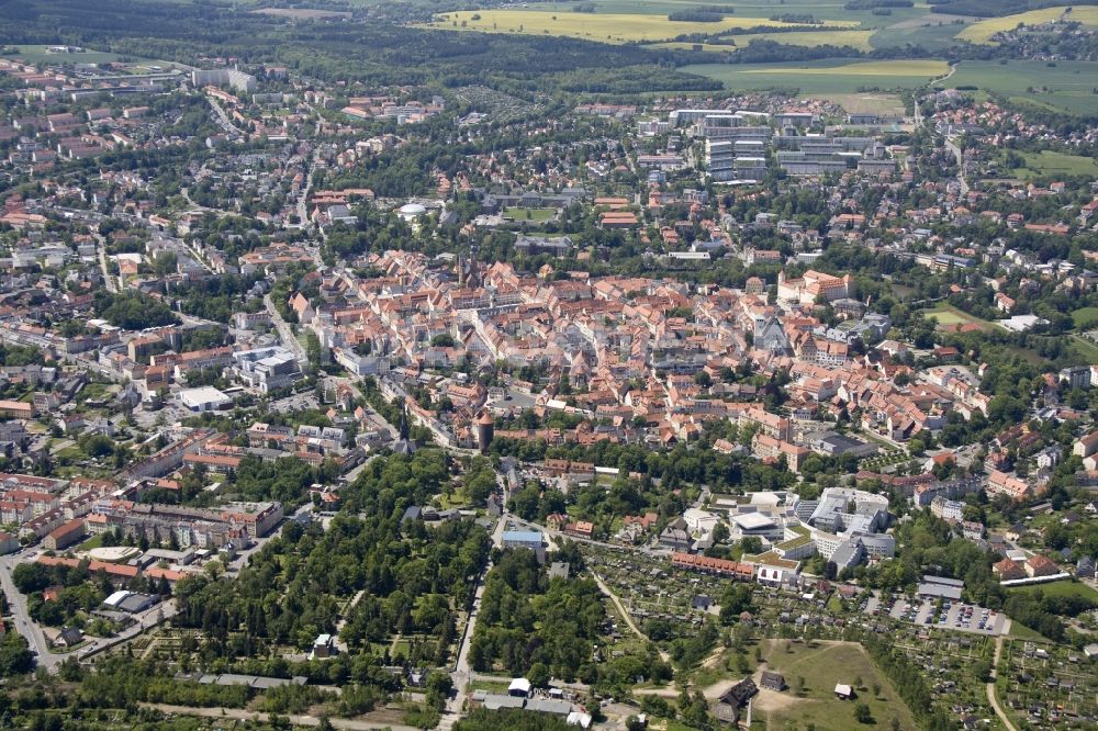 Freiberg aus der Vogelperspektive: Universitätsstadt Freiberg in Mittelsachsen, Bundesland Sachsen