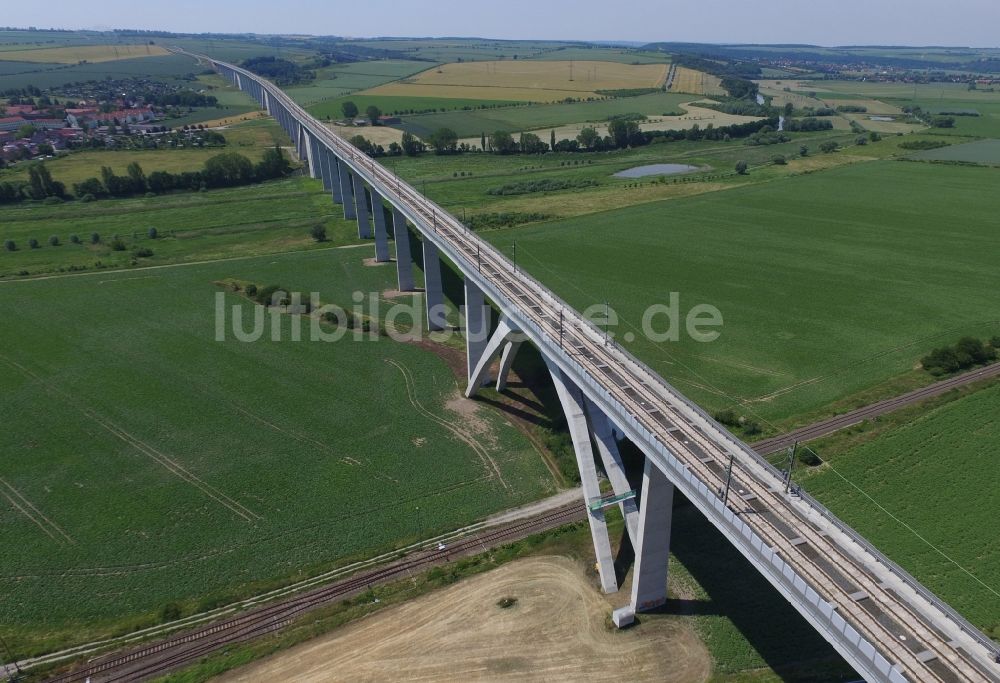 Karsdorf aus der Vogelperspektive: Unstruttalbrücke der Deutschen Bahn bei Karsdorf in Sachsen-Anhalt