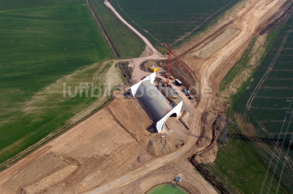 Luftbild Bauernfeld - Unterführung der A4 bei Bauernfeld