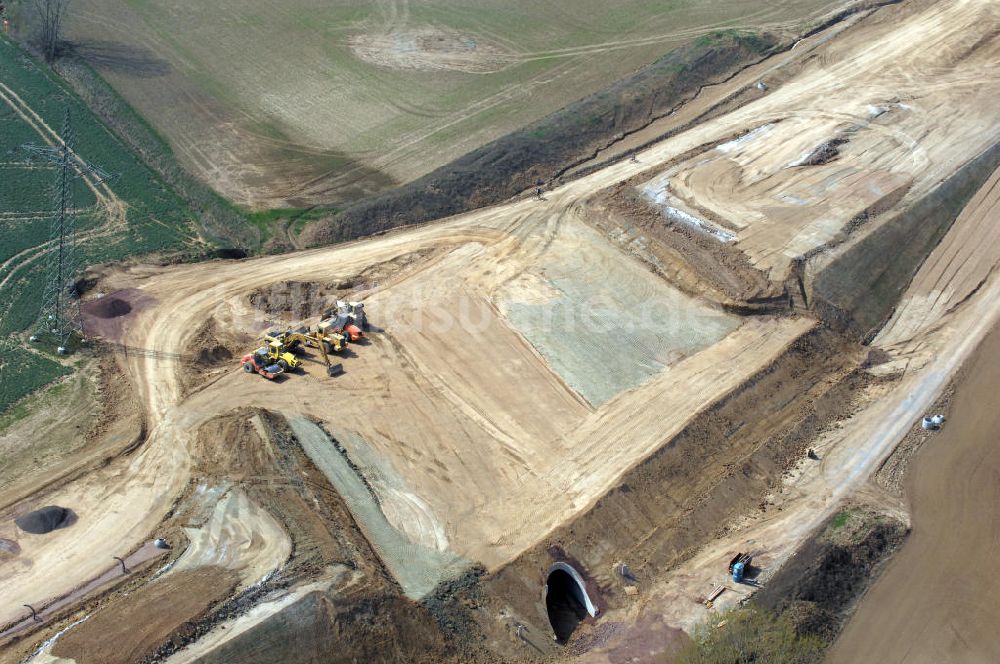 Hötzelsroda von oben - Unterführung der A4 bei Hötzelsroda