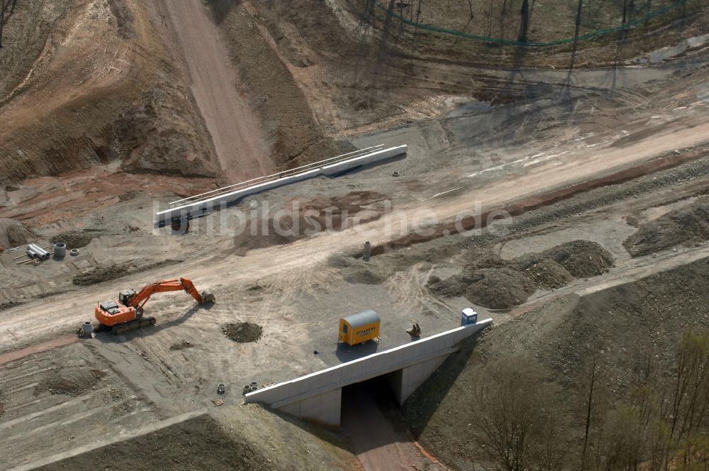 Madelungen von oben - Unterführung der A4 südlich von Madelungen