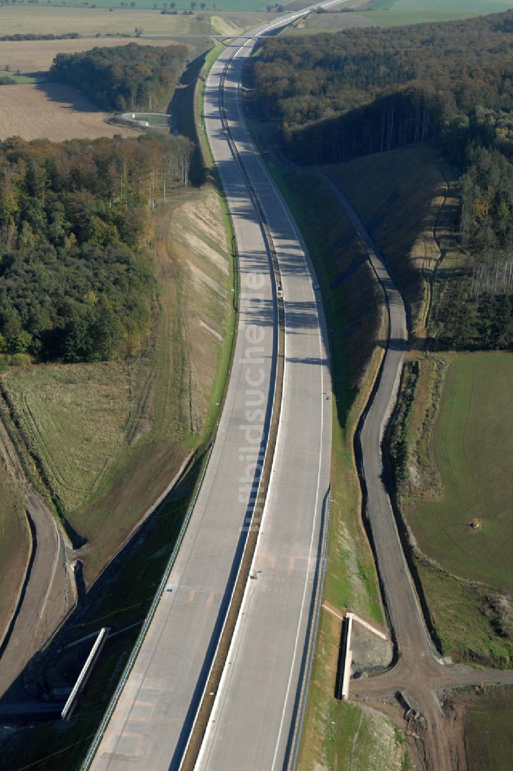 Eisenach von oben - Unterführung der A4 für die Strassenverbindung zwischen Krauthausen und Eisenach