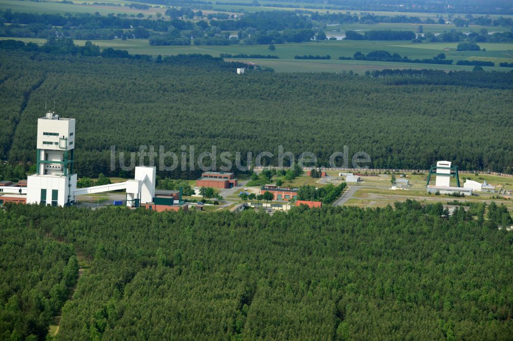 Luftaufnahme Gorleben - Unterirdisches Lager für radioaktive Abfälle in Gorleben im Bundesland Niedersachsen, Deutschland