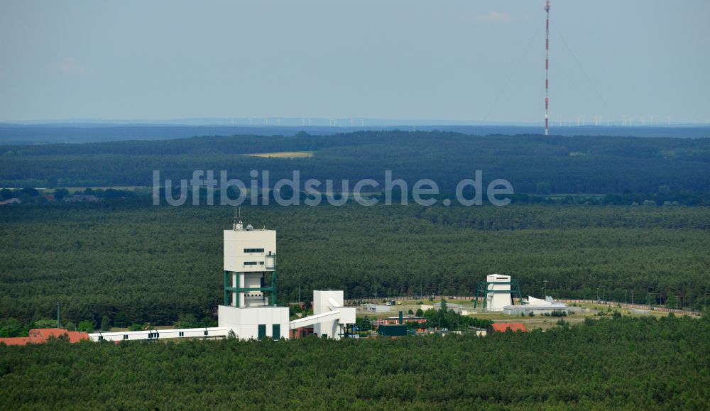 Luftbild Gorleben - Unterirdisches Lager für radioaktive Abfälle in Gorleben im Bundesland Niedersachsen, Deutschland