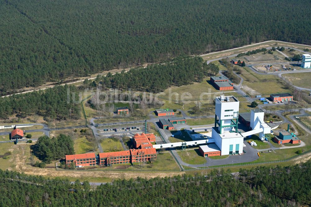 Luftbild Gorleben - Unterirdisches Lager für radioaktive Abfälle in Gorleben im Bundesland Niedersachsen, Deutschland