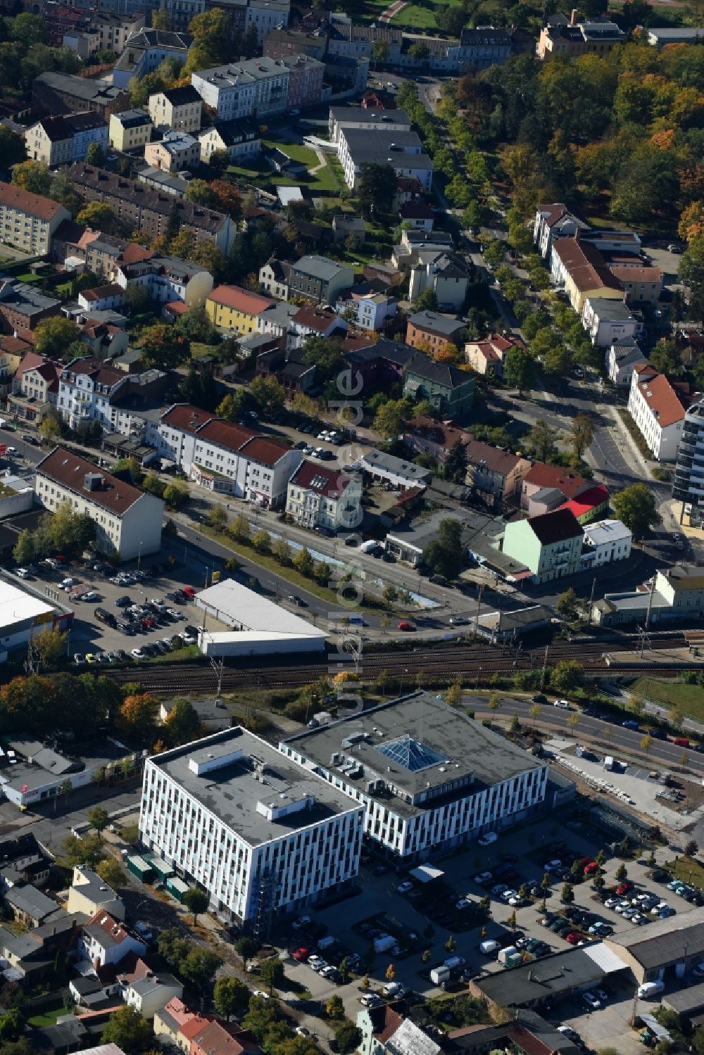 Luftaufnahme Fürstenwalde/Spree - Unternehmen Bonava Deutschland GmbH Am Nordstern in Fürstenwalde/Spree im Bundesland Brandenburg, Deutschland