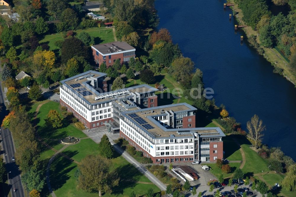 Fürstenwalde/Spree von oben - Unternehmen E.DIS AG in Fürstenwalde/Spree im Bundesland Brandenburg, Deutschland