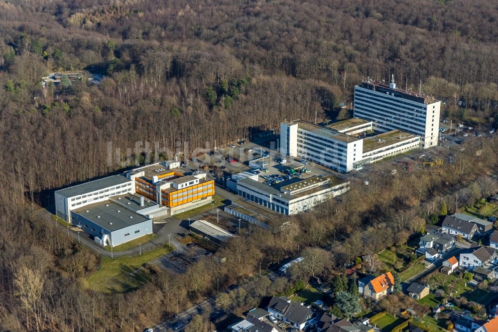 Luftaufnahme Hagen - Unternehmen- Verwaltungsgebäude Landesbetrieb Information und Technik in Hagen im Bundesland Nordrhein-Westfalen, Deutschland