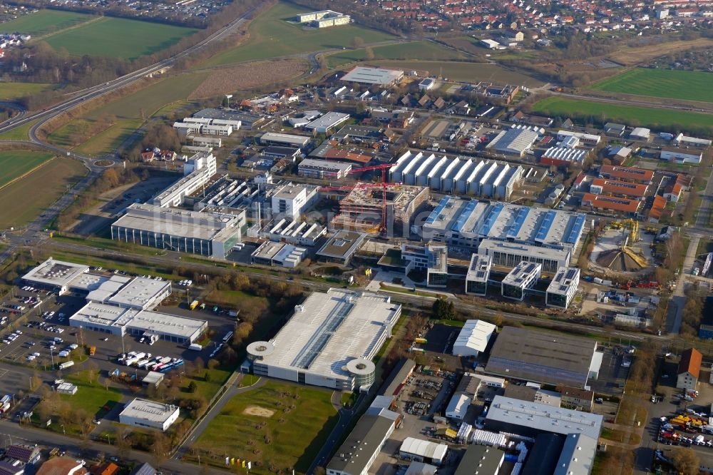 Göttingen von oben - Unternehmen- Verwaltungsgebäude Sartorius-Campus in Göttingen im Bundesland Niedersachsen, Deutschland