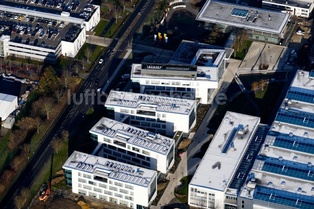 Göttingen von oben - Unternehmen- Verwaltungsgebäude der Sartorius AG in Göttingen im Bundesland Niedersachsen, Deutschland