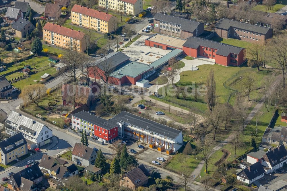 Luftaufnahme Hamm - Unternehmen- Verwaltungsgebäude Stadtteilbüro Hamm/LOS Projekt an der Sorauer Straße in Hamm im Bundesland Nordrhein-Westfalen, Deutschland