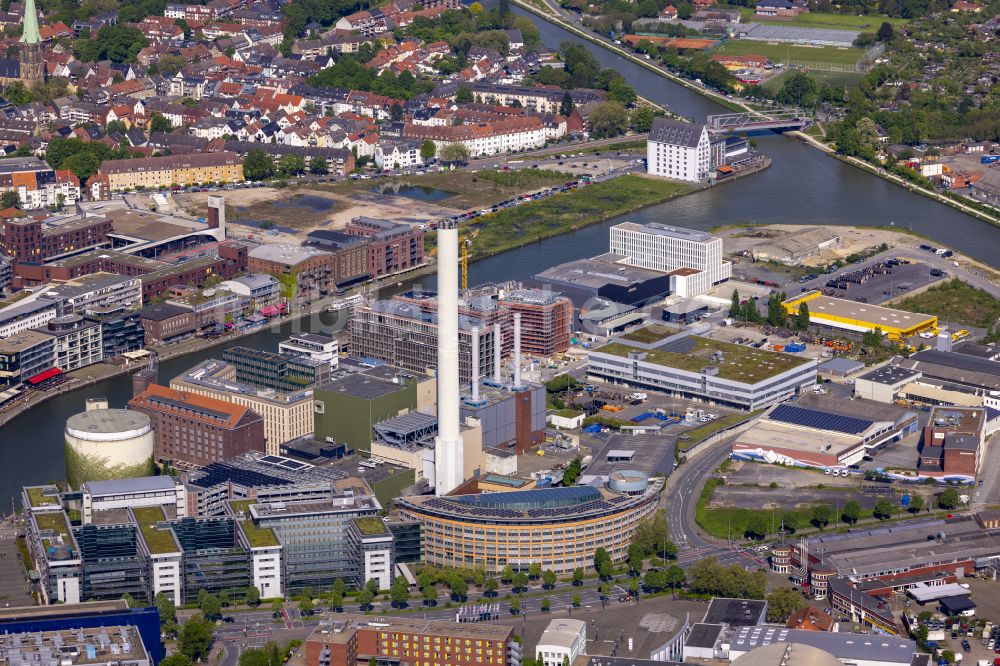 Luftbild Münster - Unternehmen- Verwaltungsgebäude der Stadtwerke in Münster im Bundesland Nordrhein-Westfalen, Deutschland