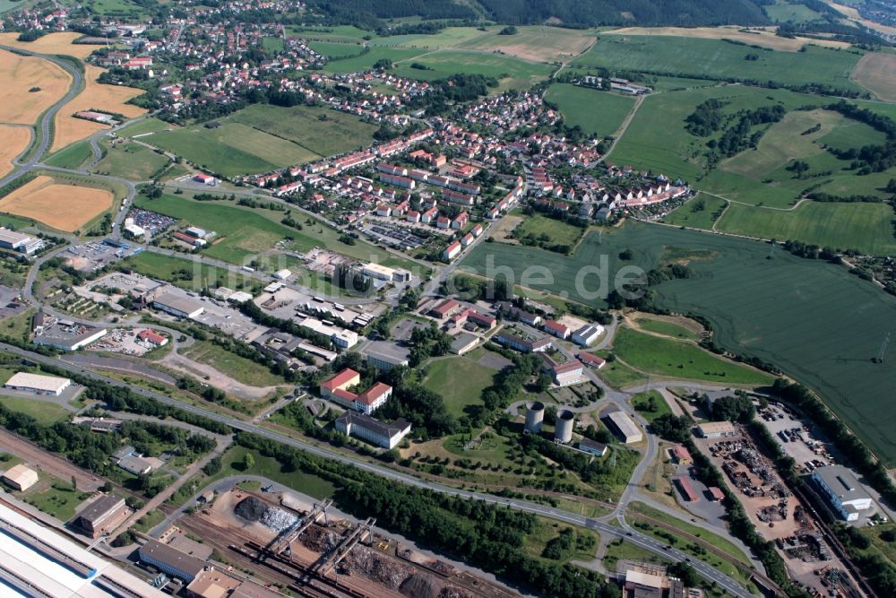 Luftbild Unterwellenborn - Unterwellenborn und Kamsdorf im Bundesland Thüringen