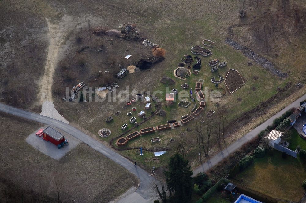 Luftbild Rheinfelden (Baden) - Urbaner Gartenbau in einer Kleingartenanlage in Rheinfelden (Baden) im Bundesland Baden-Württemberg