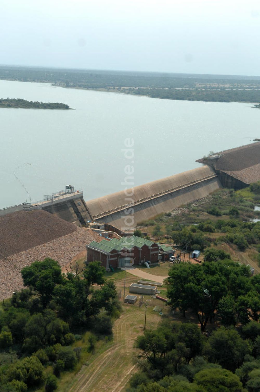 Luftbild Motshiki - Vaalkop Staudamm bei Motshiki - Vaalkop dam at Motshiki