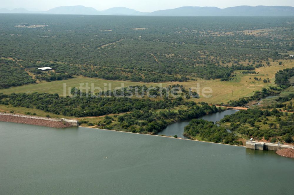 Motshiki aus der Vogelperspektive: Vaalkop Staudamm bei Motshiki - Vaalkop dam at Motshiki