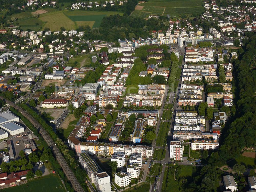 Freiburg von oben - Vaubau Freiburg