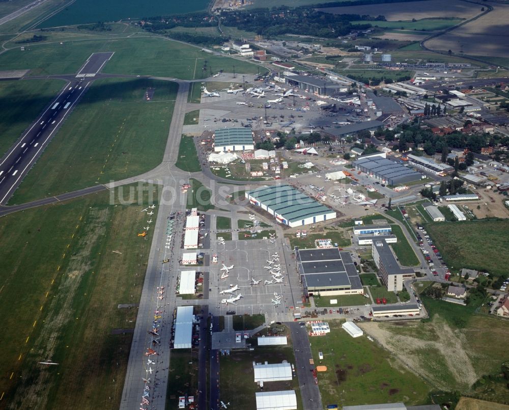 Luftaufnahme Schönefeld - Veranstaltungsgelände der ILA Internationale Luft- und Raumfahrtausstellung in Berlin-Schönefeld im Bundesland Brandenburg